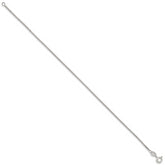 Sterling Silver 1.1mm Box Chain Anklet